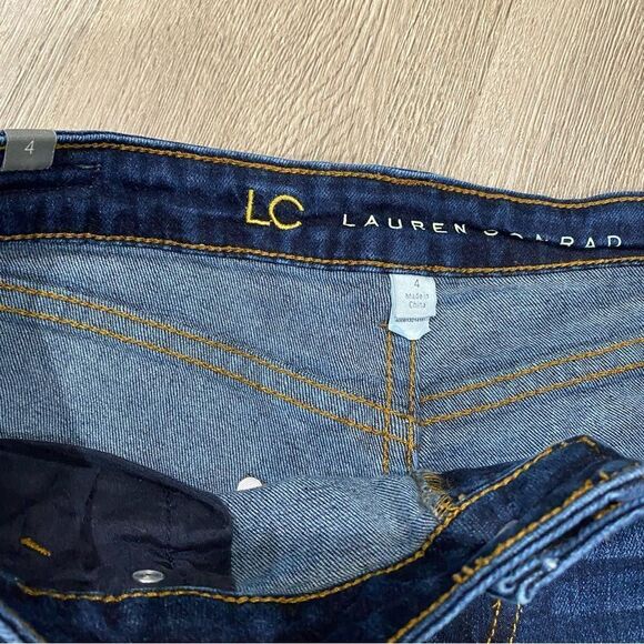 LC Lauren Conrad Stretch Denim Cuffed Shorts Size 4 - Picture 5 of 7